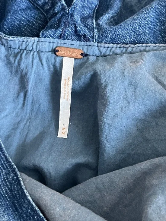 Free People Denim Halter Swing Dress - Picture 14 of 16